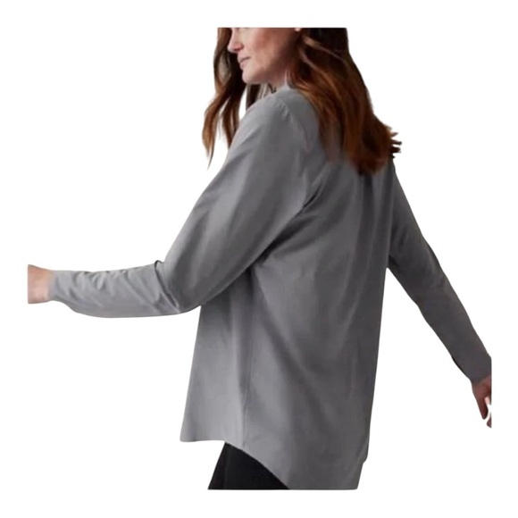 Athleta Urbanite Button Up Long Sleeve Top Shirt Size Medium - Picture 7 of 10